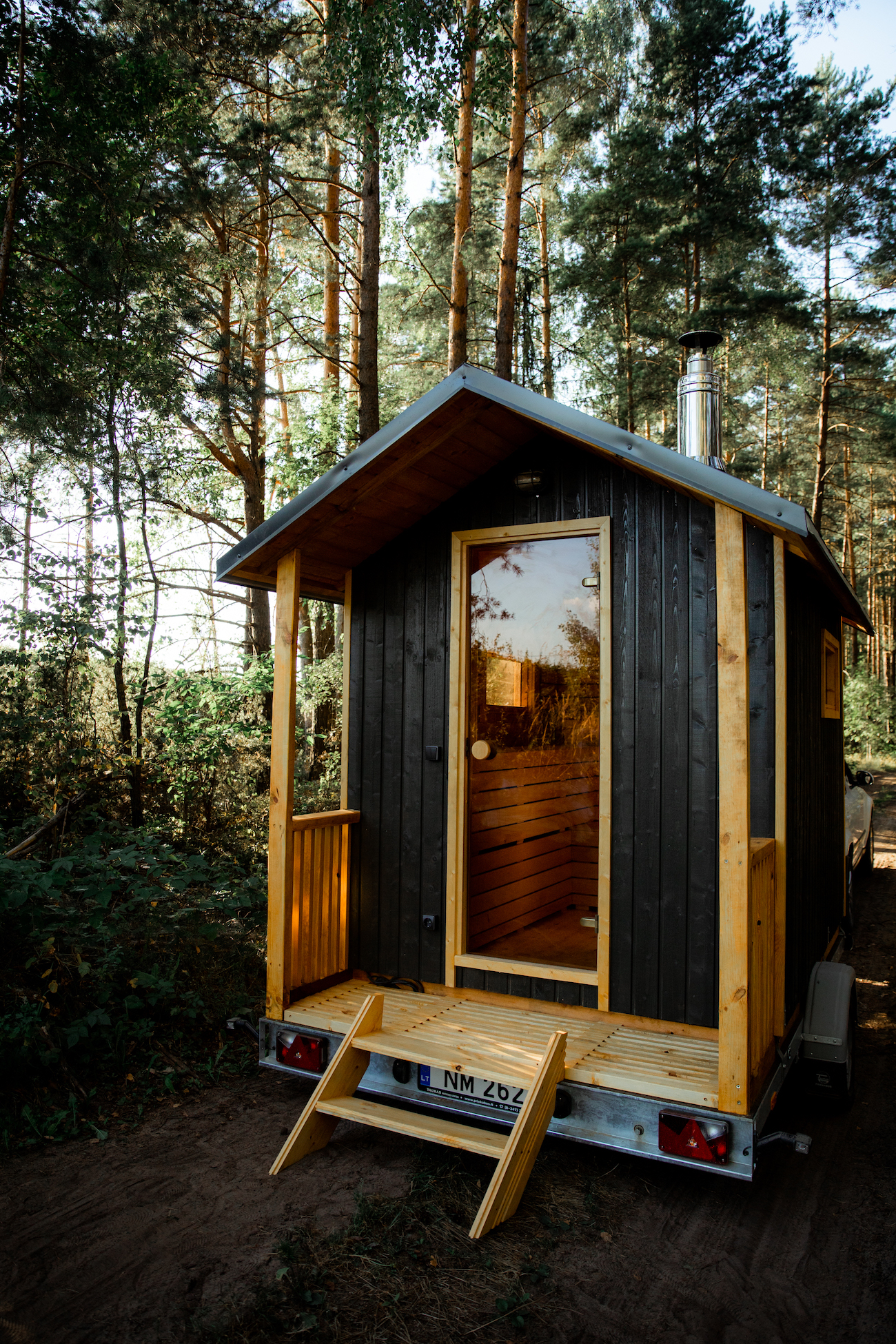 soulwood mobile sauna summer frontansicht