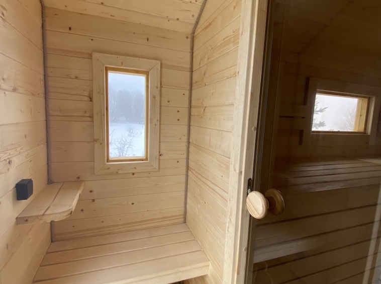 mobile saune eingangsbereich